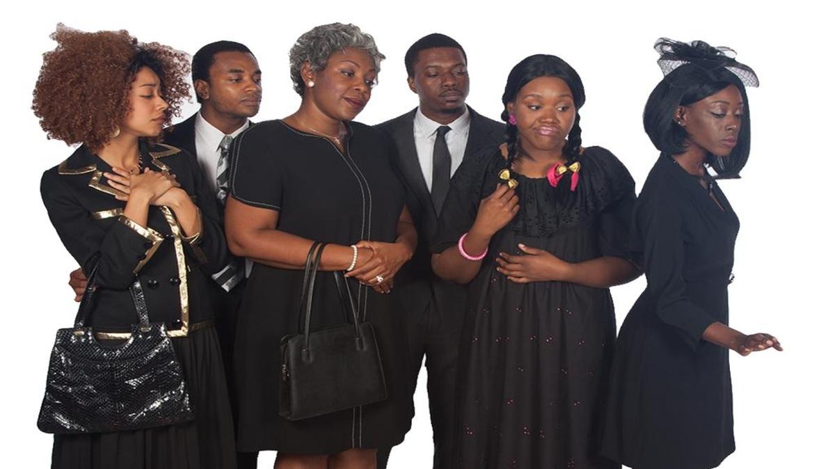 Cindy De La Cruz, Ian Fermy, Dee Selmore, Brian Boyd, Kourtney Paige and Ashley Brooks play members of a family saying goodbye to the family patriarch in Westcoast Black Theatre Troupe’s “Dearly Departed.”
