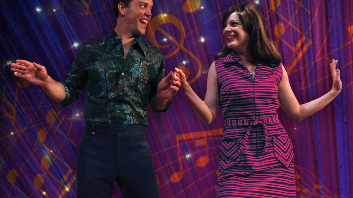 Jordan Ahnquist and Jillian Louis star in “Burt & Me” at Florida Studio Theatre in Sarasota.
