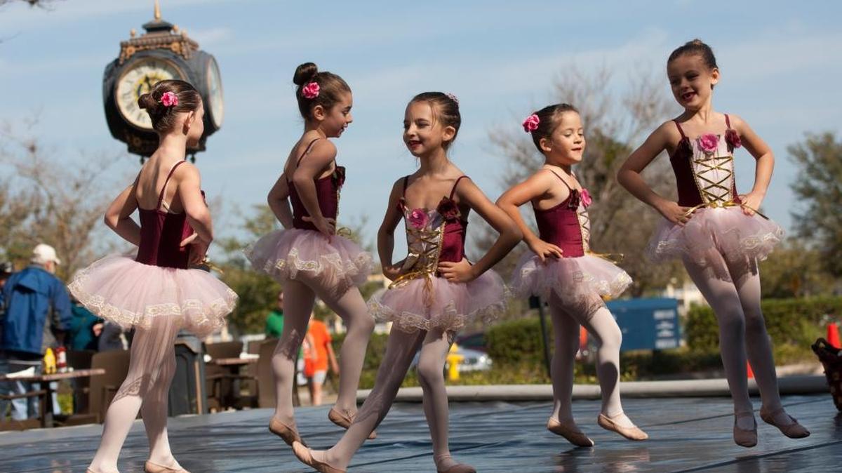 A group of young dancers perform at a past Grand Ovation.