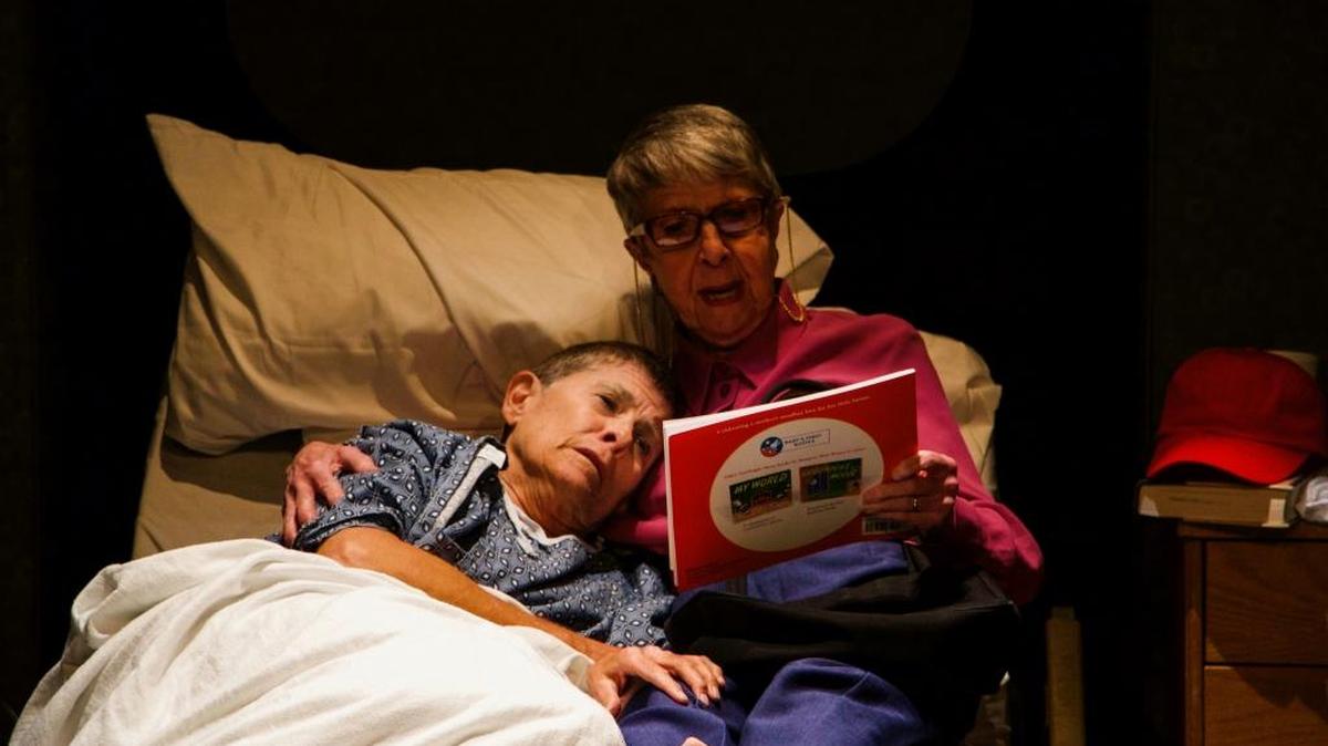 Lynne Doyle, left, and Donna Gerdes star in the Manatee Players’ production of “Wit.”