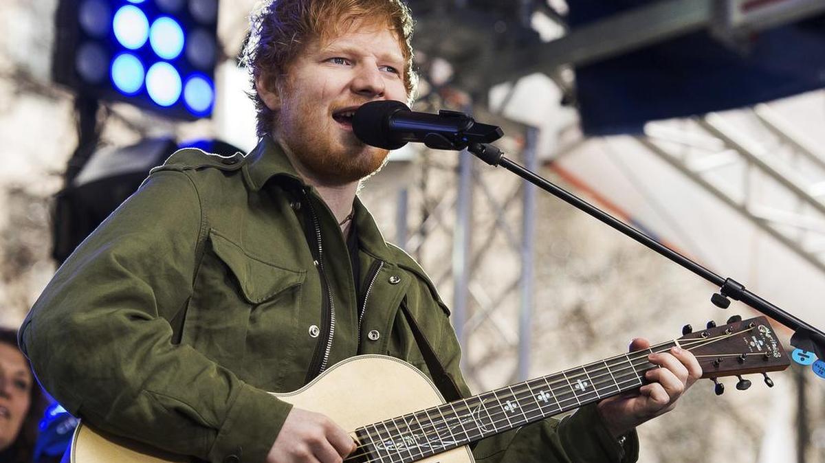 Ed Sheeran performs on NBC’s “Today” show on Wednesday in New York.