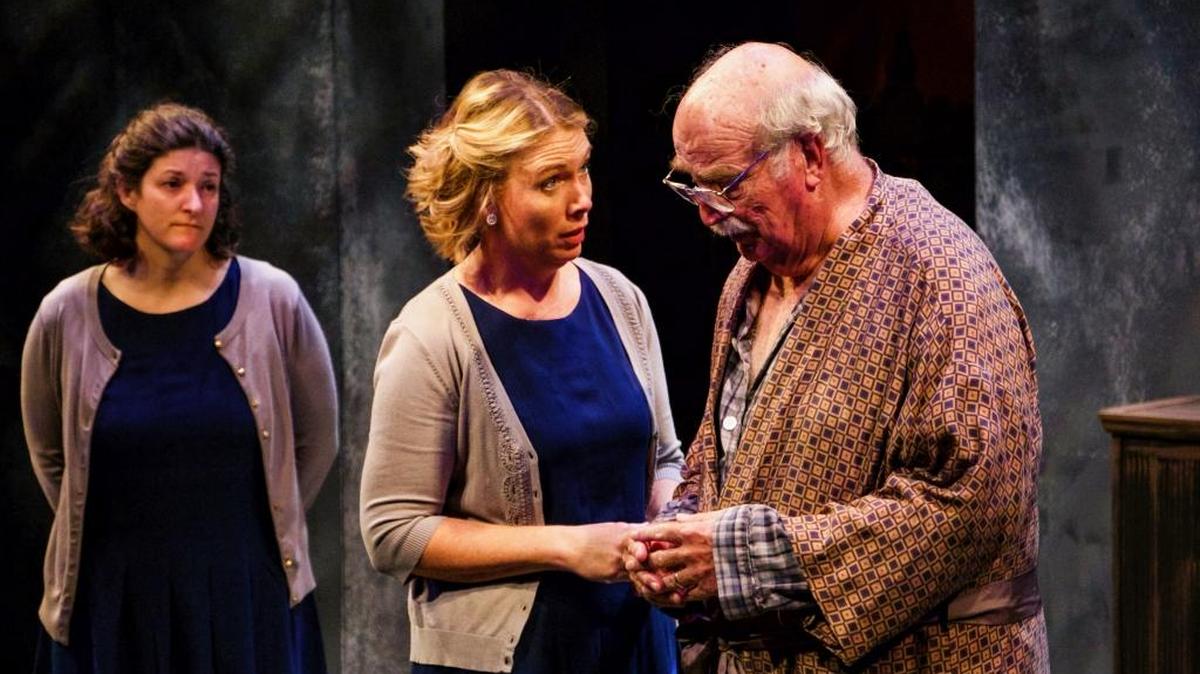 From left, Kristin Mazzitelli, Amity Hoffman and Alex Topp star in the Manatee Players’ production of “The Father.”