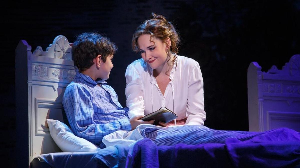 Ben Krieger as Peter Llewelyn Davies and Christine Dwyer as Sylvia Llewelyn Davies in the national tour of “Finding Neverland.”