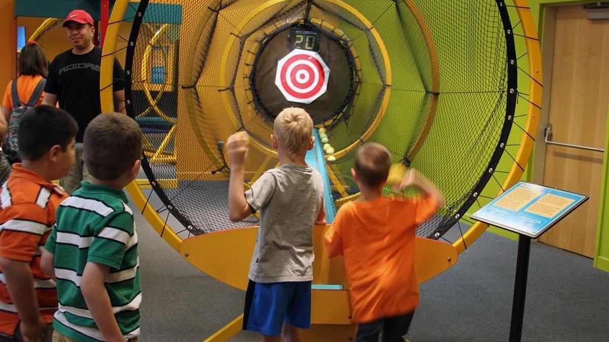 “Fast Ball” is one of the activities you can participate in at the “Sportsology” exhibit opening Friday at the South Florida Museum in Bradenton.