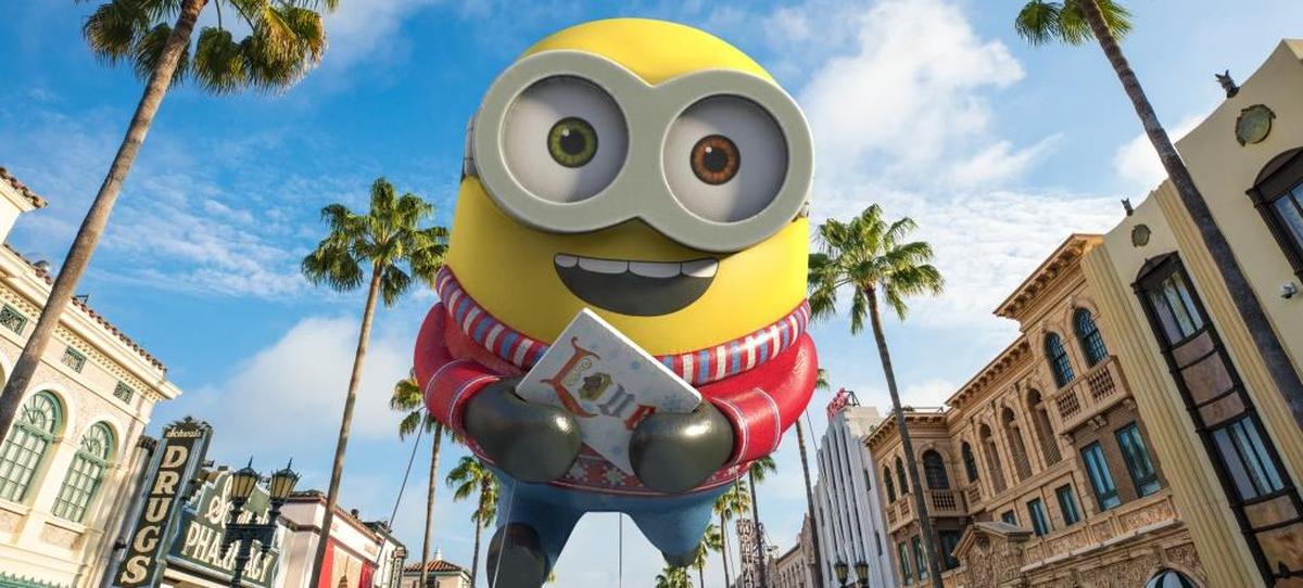 A Minion balloon is a new addition to Universal Studios’ Holiday Parade featuring Macy’s.