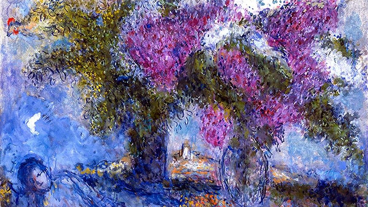 “Bouquets of Lilacs at Saint-Paul (1978),” from a private collection, is on display at Selby Botantical Gardens.