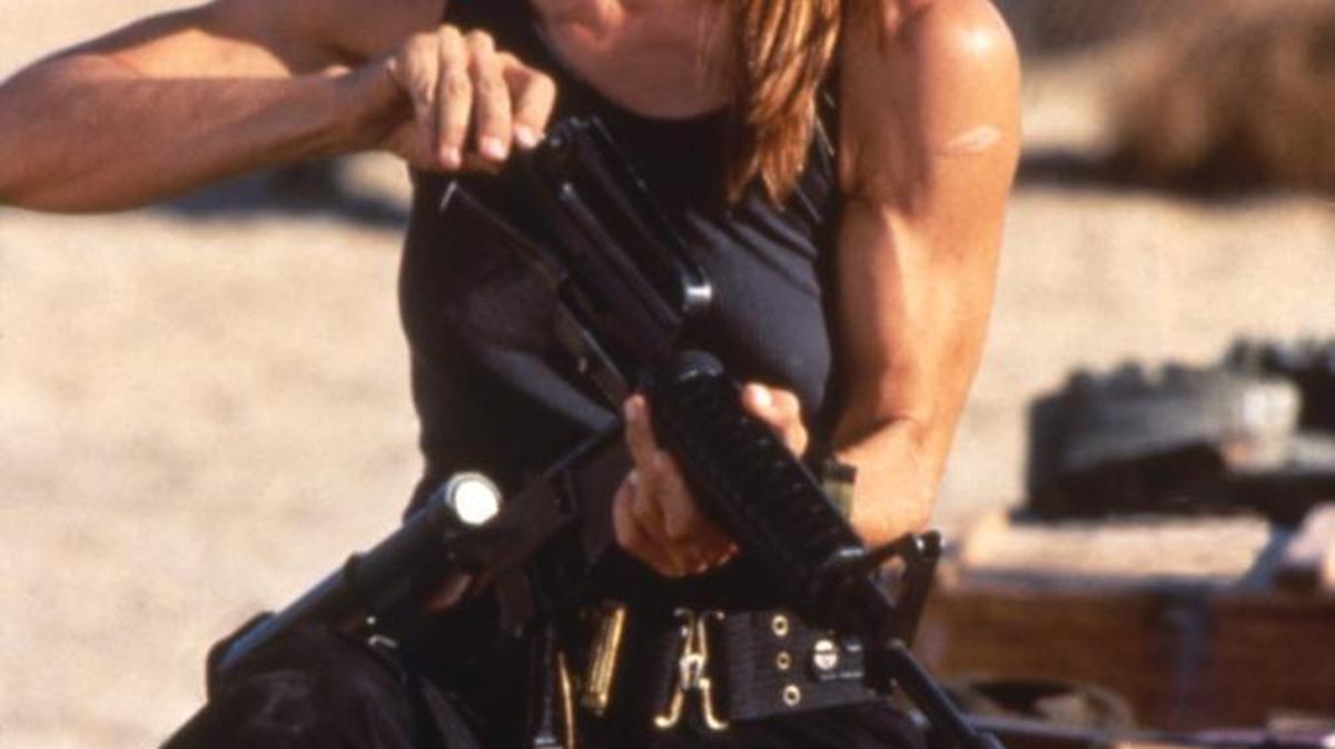 Linda Hamilton as Sarah Connor in “Terminator 2: Judgment Day”