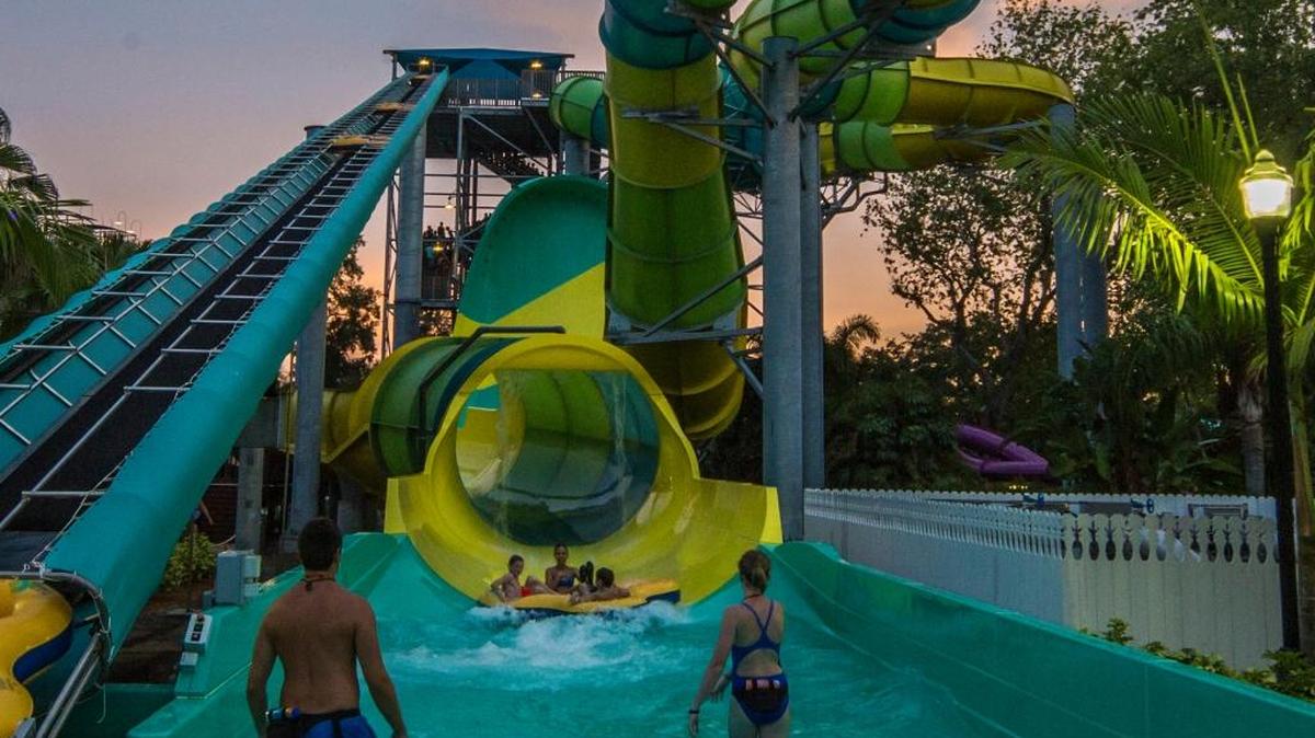 Adventure Island in Tampa is extending it’s hours until 10 p.m. on Fridays and Saturdays through Aug. 7. Guests can enjoy island-inspired performers, a live DJ and games on the beach, starting at 5 p.m. each event night. The park will close at 9 p.m. close on Thursdays.