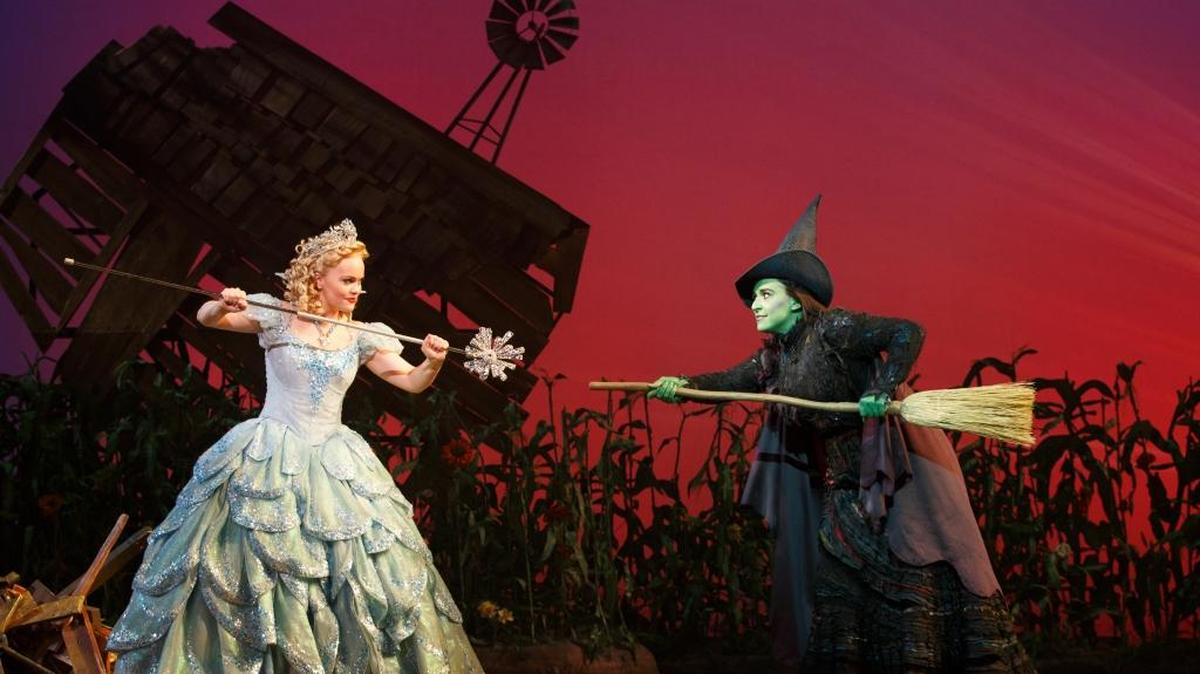 Jessica Vosk, left, and Kristin Martin star in the Broadway touring production of “Wicked.”