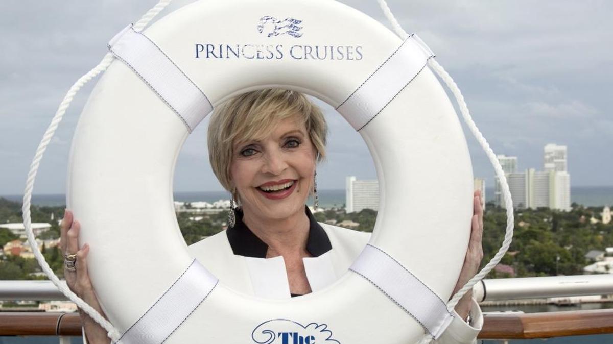 Florence Henderson, who appeared on ‘The Love Boat’ in 1977, 1978, 1980, 1981, 1983, 1985 and 1987, has fun on the Gold Carpet at the 2014 ‘Love Boat’ in Port Everglades in Broward County.