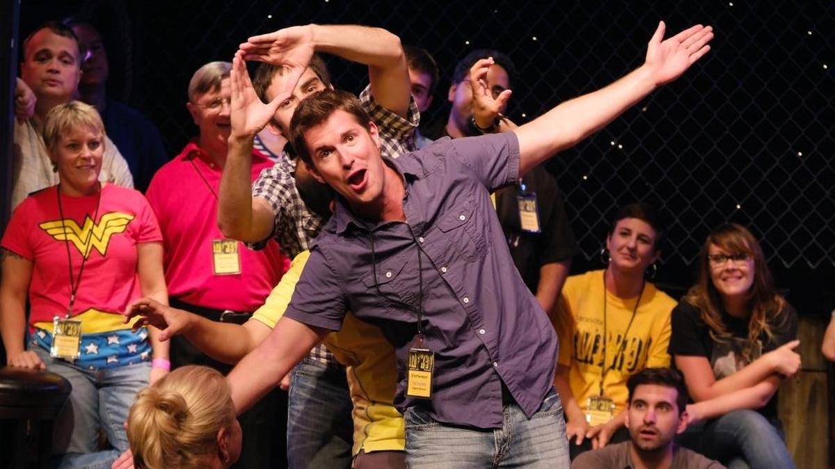 Patrick Parhiala performs with the Florida Studio Theatre, home to the Sarasota Improv Festival.