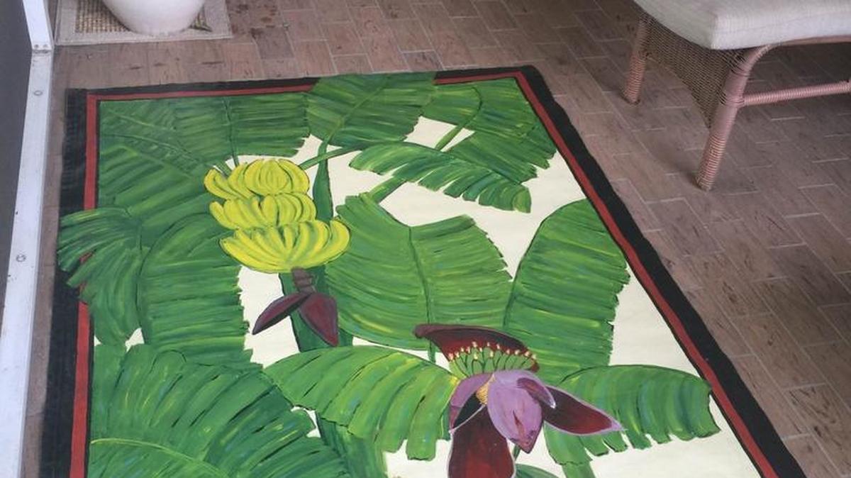 Carolyn Ellington, an acrylic artist, will unveil her historically inspired “floorcloths” at the Manatee County Cultural Alliance, 926 12th St. W., Bradenton, with an opening reception from 6 to 9 p.m. Friday during the Village of the Arts monthy art walk. Her solo exhibition runs through July 28.