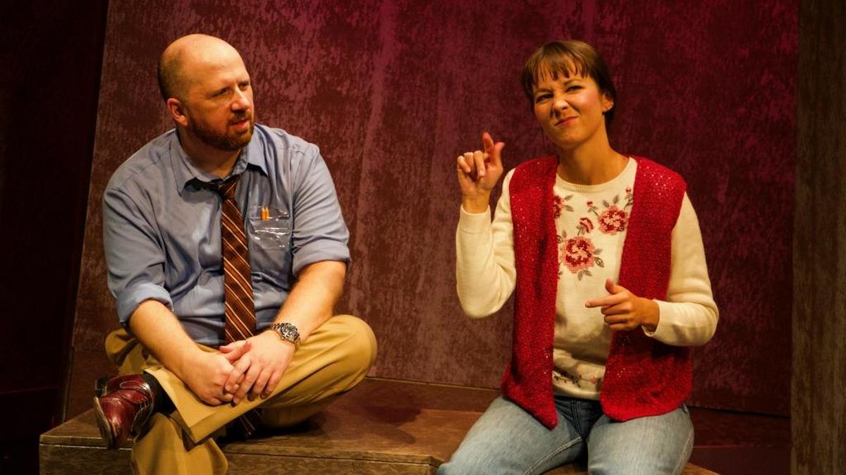 Corinne Woodland and Jason Kimble star as the lead characters in the Manatee Players’ production of the the Mark Medoff drama.