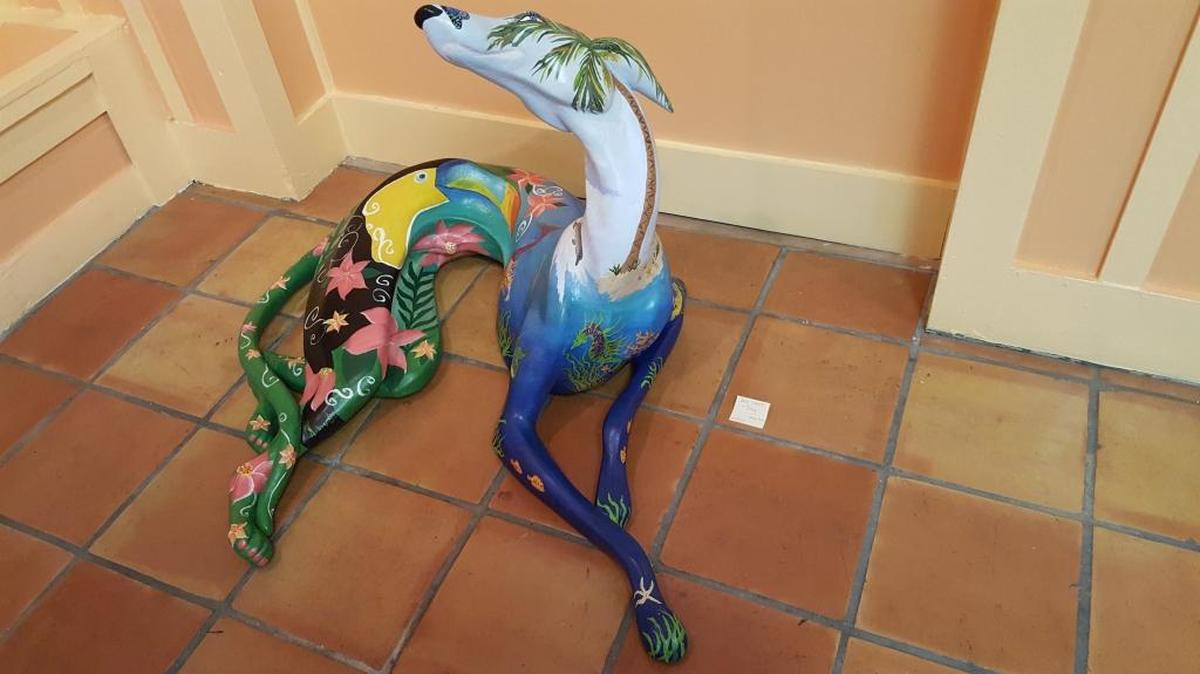 Manatee County Cultural Alliance, 926 12th St. W., Bradenton, in Village of the Arts, is hosting a colorful acrylic show through June featuring large scale artworks by Brazilian artist Monica Luby Bull. A large fiberglass sculpture, “Key West Dog” is included in this must see exhibit.