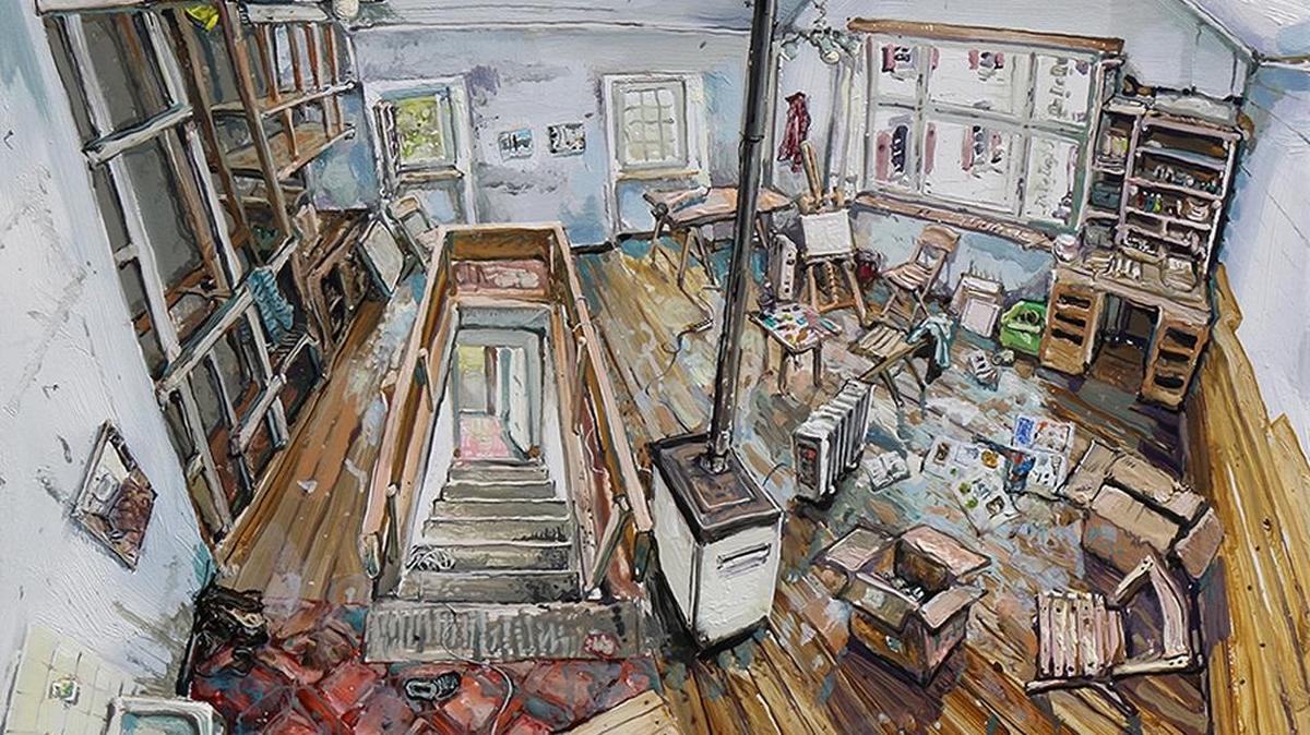 “Small is Beautiful,” small works by Craig Rubadoux, Lynn Davidson, Amer Kobaslija (above), Bruce Marsh, Dolores Coe and more, are on display through Dec. 29 at Allyn Gallup Contemporary Art, 1288 N. Palm Ave., Sarasota.