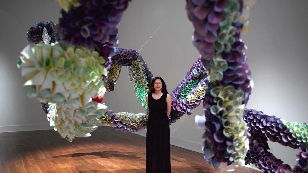 Art Center Sarasota’s 2017-2018 exhibition season showcases the works of professional and emerging artists living and working in Florida and around the nation. Cycle One features “Last Stop Before Utopia,” a curated exhibit of landscape paintings; “Tempus Projects,” with guest curators; and a site-specific installation called “Slow Turbulence” pictured above, by Abhidnya Ghuge. “First Impressions,” an open, juried exhibit is on display through Dec. 1. Opening reception for all four exhibits is 5-7 p.m. Oct. 19.