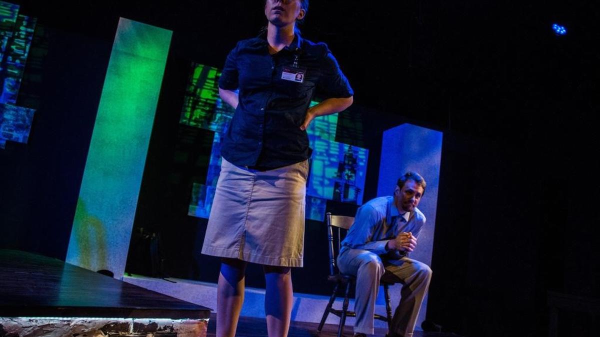 Catherine Josephine Hargraves and Miles Duffield star in Urbanite Theatre’s production of “My Barking Dog.”