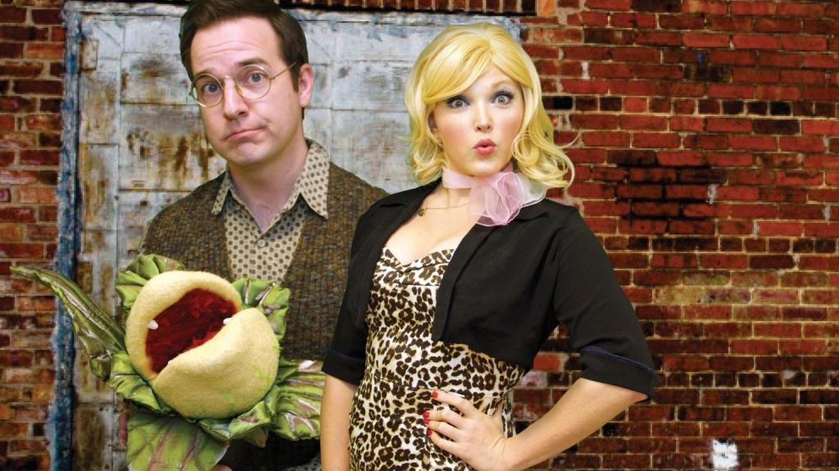 The Manatee Players’ production of “Little Shop of Horrors” features Craig Weiskerger as Seymour and Christina Capehart as Audrey.