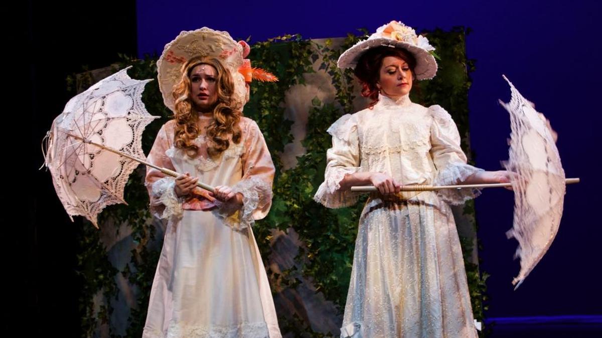 Miranda Wolf, left, and Sarah Cassidy perform in the Manatee Players’ production of “A Little Night Music.”