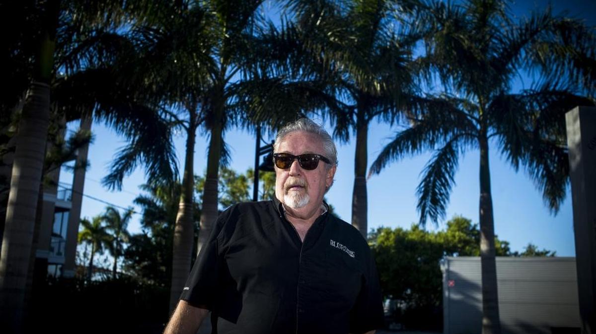 Jack Sullivan, founder of Blues Music Magazine, poses for a portrait at Rossi Park on the Riverwalk in downtown Bradenton.