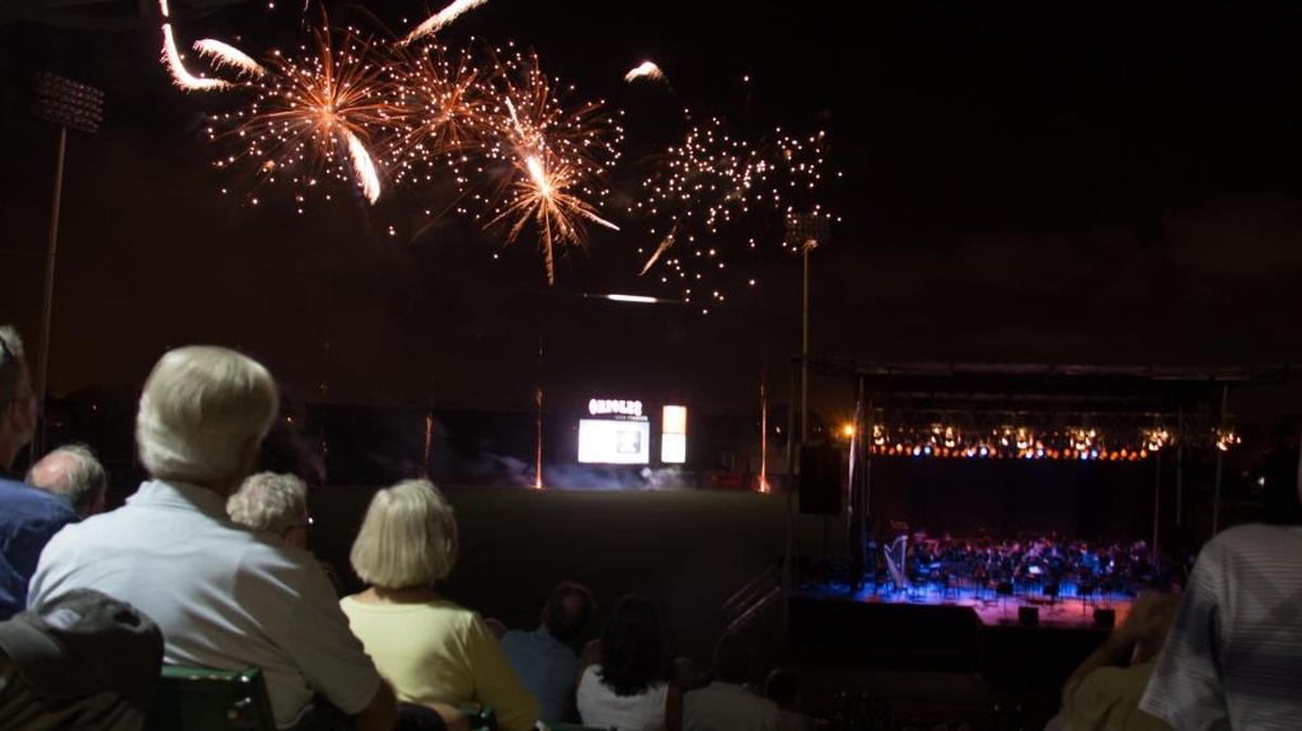 The Sarasota Orchestra expands its annual pops concert at Ed Smith Stadium to two nights, Friday and Saturday. “American idol” runner-up Clark Beckham performs with the orchestra and fireworks follow.