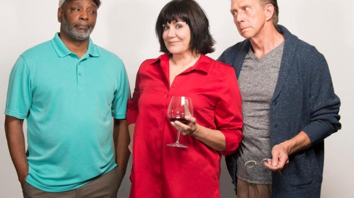 From left, David Alan Anderson, Catherine Smitko, and Jack Wetherall in Asolo Rep’s production of “Morning After Grace.”