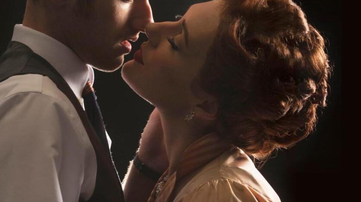 Erik Meixelsperger and Katie Cunningham in the FSU/Asolo Conservatory’s Dog Days Theatre production of “Double Indemnity.”