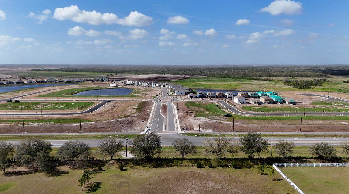 Foxbrook residents are complaining of constant dirt in their homes, yards and cars from dirt blowing from the nearby Rye Ranch construction site in Parrish. Photos taken March 4, 2025.
