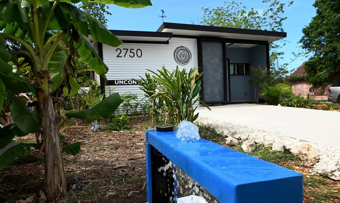 Glen Gibellina built this tiny home from three shipping containers, modifying them to create a modern-looking home that he says is hurricane and soundproof.