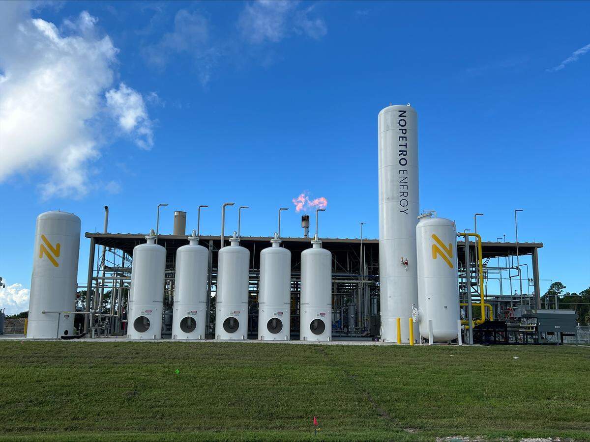 Nopetro Energy’s $50 million renewable natural gas facility at Manatee County’s Lena Road Landfill will be similar to the company’s existing facility in Indian River County, pictured here.