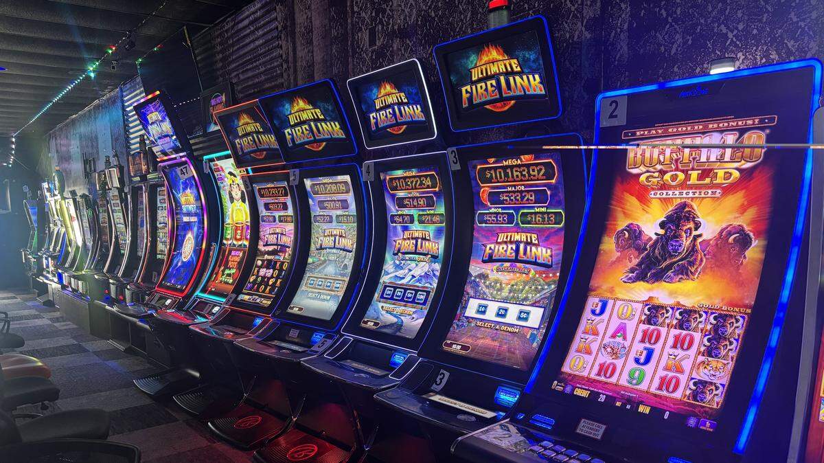 Manatee County Sheriff’s Office seized 58 slot machines and other illegal gaming materials while executing a search warrant at New Winners Circle Arcade at 4307 26th Street West in Bradenton on November 10, 2025.