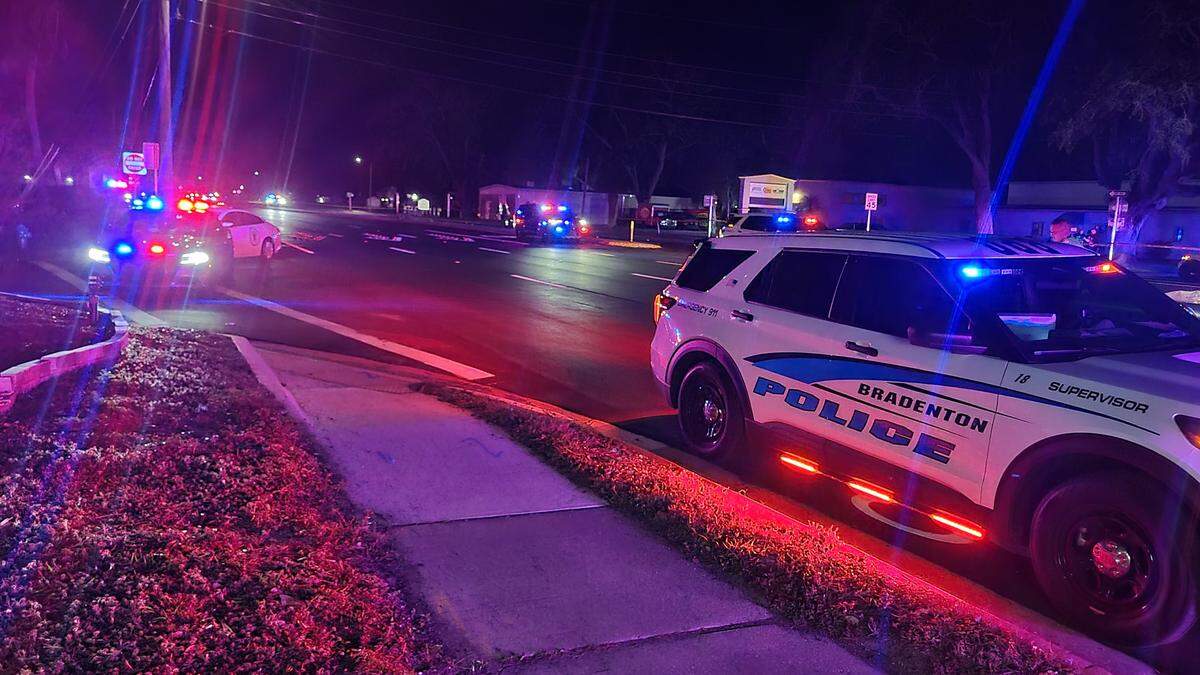 A man in his 80s was struck and killed by a motorcycle that left the scene at Manatee Avenue and 21st Street East on Friday night, police say. The motorcyclist was charged with leaving the scene of an accident involving death.