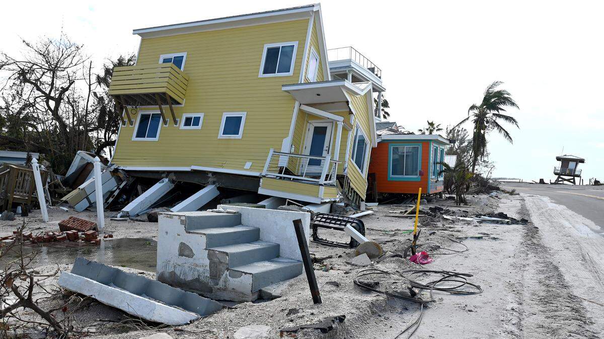 Bradenton Beach on Anna Maria Island after Hurricane Milton on Oct. 11, 2024.