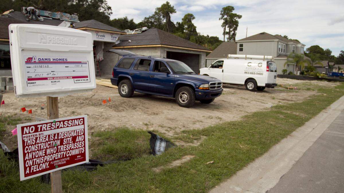 Houses under construction in Parrish.