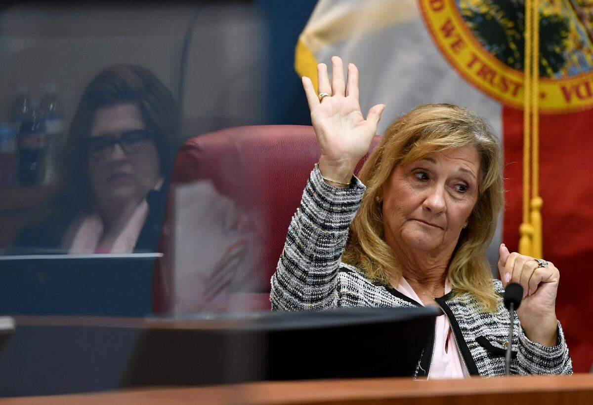 05/11/21—County commissioner Vanessa Baugh raised her hand in a discussion before commissioners unanimously to approve legal fees associated with the suit against Kevin Van Ostenbridge and James Satcher in a public record request.