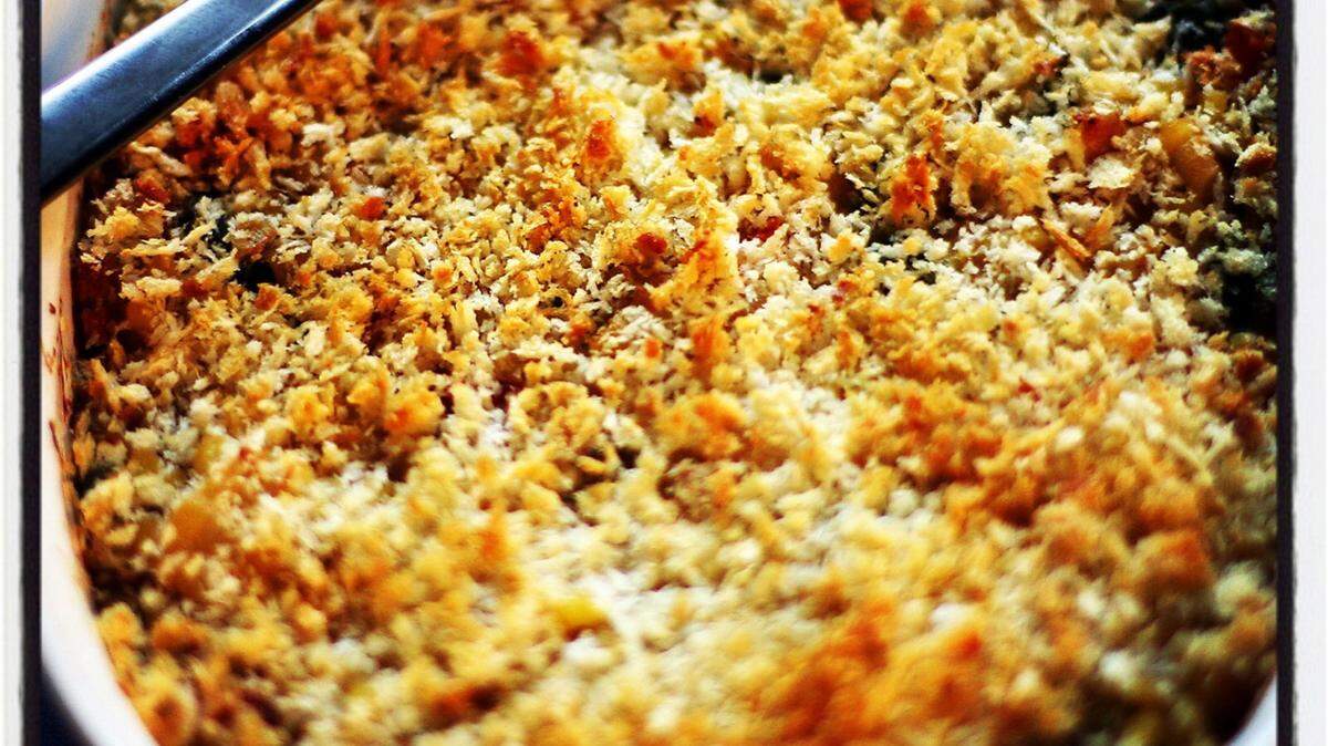 Scalloped corn casserole is a Thanksgiving classic. TNS