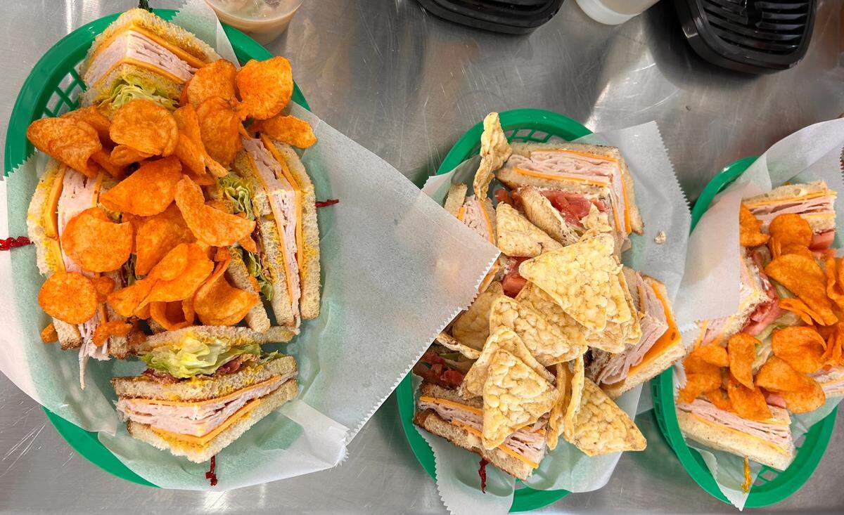 Anna Maria Island Coffee Shack offers grab-and-go food items as well as a wide variety of drink options. Shown above is the turkey club sandwich.