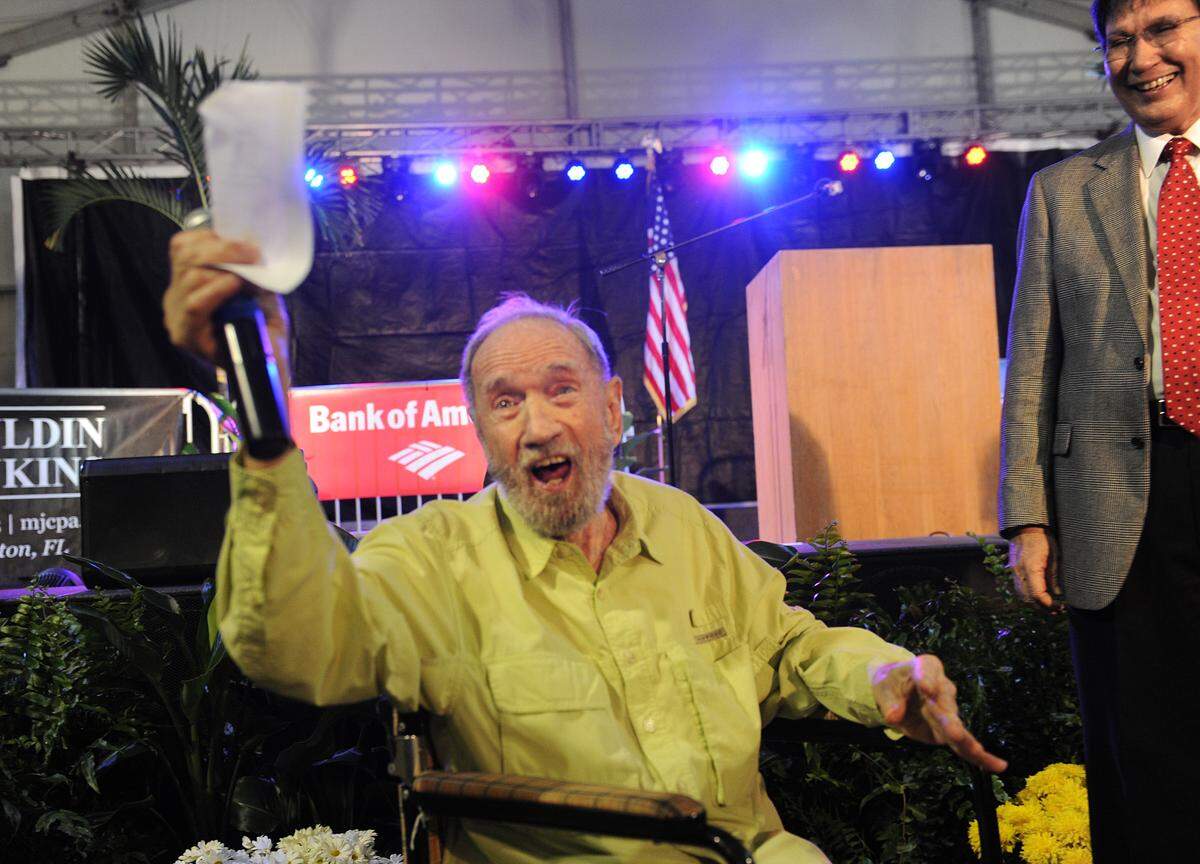 1/16/2015--Ed Dick holds notes he wrote for the 2015 Distinguished Citizen award at the Manatee County Fair.