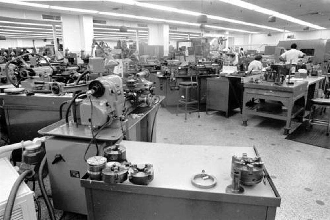 An interior view of the American Beryllium Company from 1979.