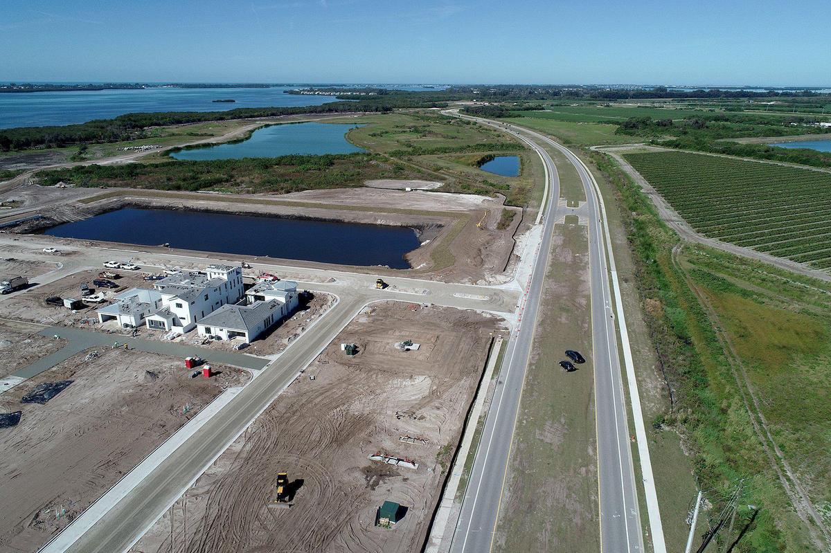 Carlos Beruff and Medallion Homes are set to ask commissioners to consider a change to the plan for the 529-acre development on the west side of El Conquistador Parkway along Sarasota Bay during ThursdayÕs Land Use Meeting. This photo is looking NW.