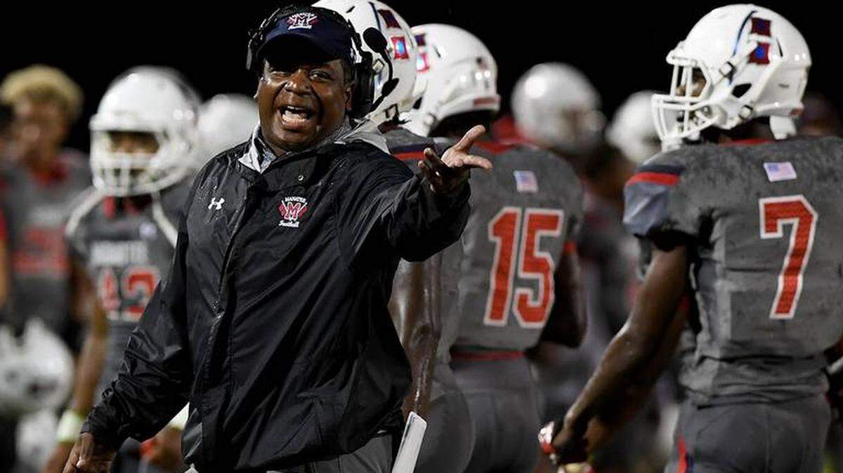 Second-year Manatee High coach Yusuf Shakir led the Hurricanes to a 31-0 win over Lutz Steinbrenner on Friday night.