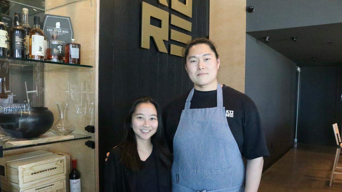 Korê Steakhouse manager Marcellin Carolina and chef Clark Park are shown above. The restaurant at 1561 Lakefront Drive, Suite 11, Lakewood Ranch, opened about one month ago.