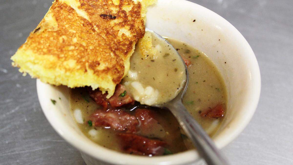 JULIAN BRUNT/SPECIAL TO THE SUN HERALDA hearty stew and cornbread will take the chills away.