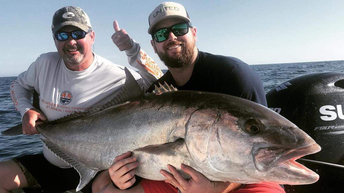 Capt. Jason Stock (not pictured) has led many anglers to big amberjack such as the one pictured above.
