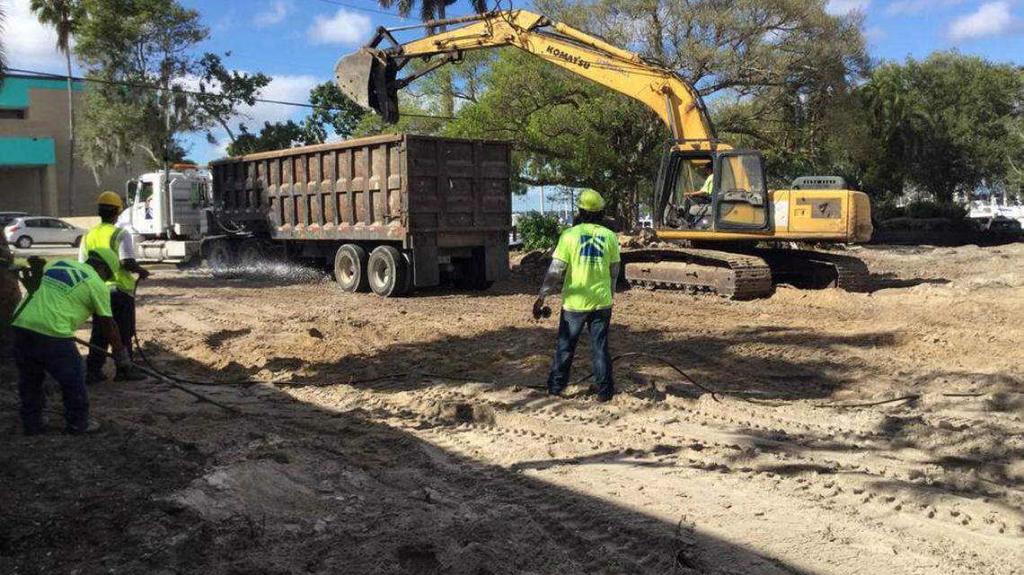 Demolition of the old Manatee Players theater across from Bradenton City Hall was barely completed before it was announced Marriott-owned Spring Hill Suites was eyeing the property for a $17 million new downtown hotel. The city and Spring Hill Suites entered into a purchase agreement Wednesday worth $650,000 for the half-acre property.MARK YOUNG/Bradenton Herald file photo