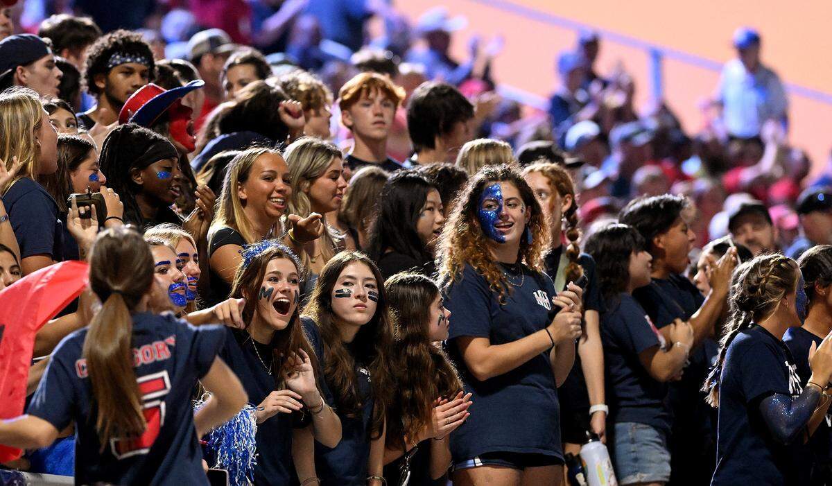 Manatee High fans at Hawkins Stadium Friday, Sept. 15, 2023.