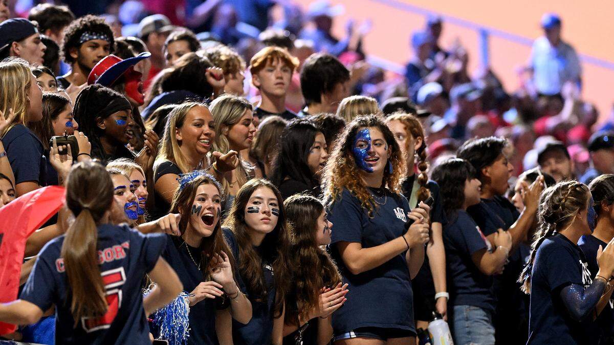 Manatee High fans at Hawkins Stadium Friday, Sept. 15, 2023.