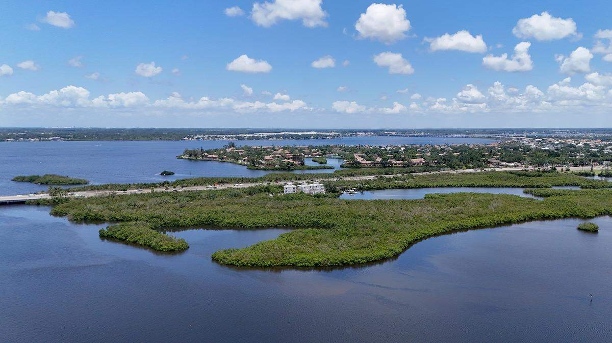 Manatee County is buying land in the Braden River south of S.R. 64 called North Pine Island to contribute to the natural habitat and preserve water quality. One of the pieces is the small finger of land in the foreground shown here on May 14, 2025.