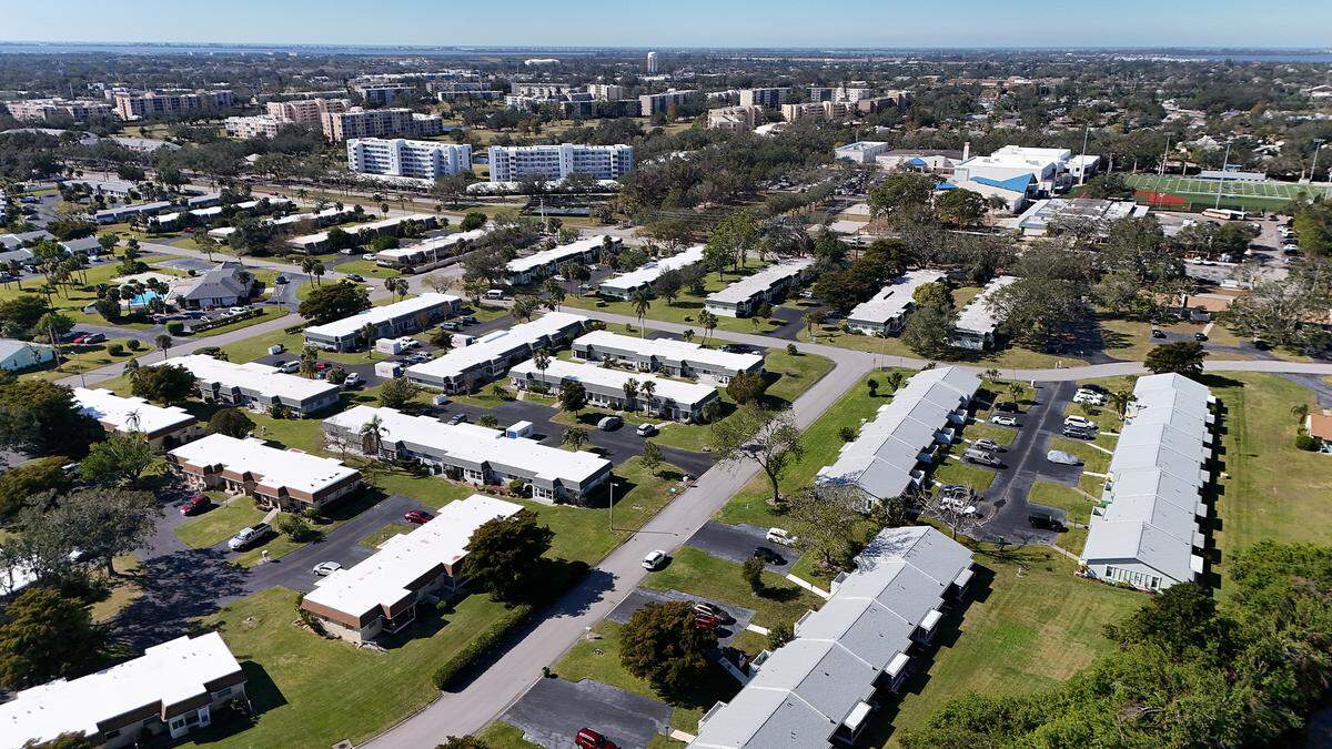 Looking south towards Cortez Villas and Ironwood in Bradenton on Jan. 24, 2025.