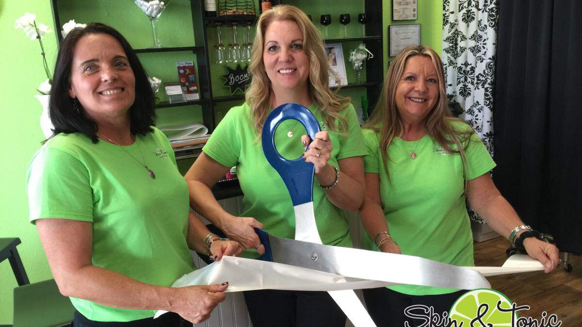 A ribbon cutting was held for Skin and Tonic Facial Bar, 7917 Manatee Ave. W., Suite 109, Bradenton. 
 The company offers skin care services, blending natural solutions including peels, serums, essential oils and more treating dry, oily or problem skin. 
 For more information, call 941-306-1227 or skinandtonicfacialbar.com. 
 Do you have a ribbon cutting you'd like to submit? Send them to Angie Monroe at amonroe@bradenton.com. 
 Photo courtesy of Manatee Chamber of Commerce.